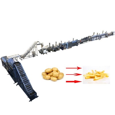 Automatic Fried / Pre-fried potato frozen french fries production line