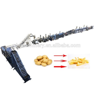 100-2000kgh Automatic Fried potato frozen french fries production line