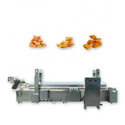 Hot sale chicken nuggets continuous frying machine chips frying machine